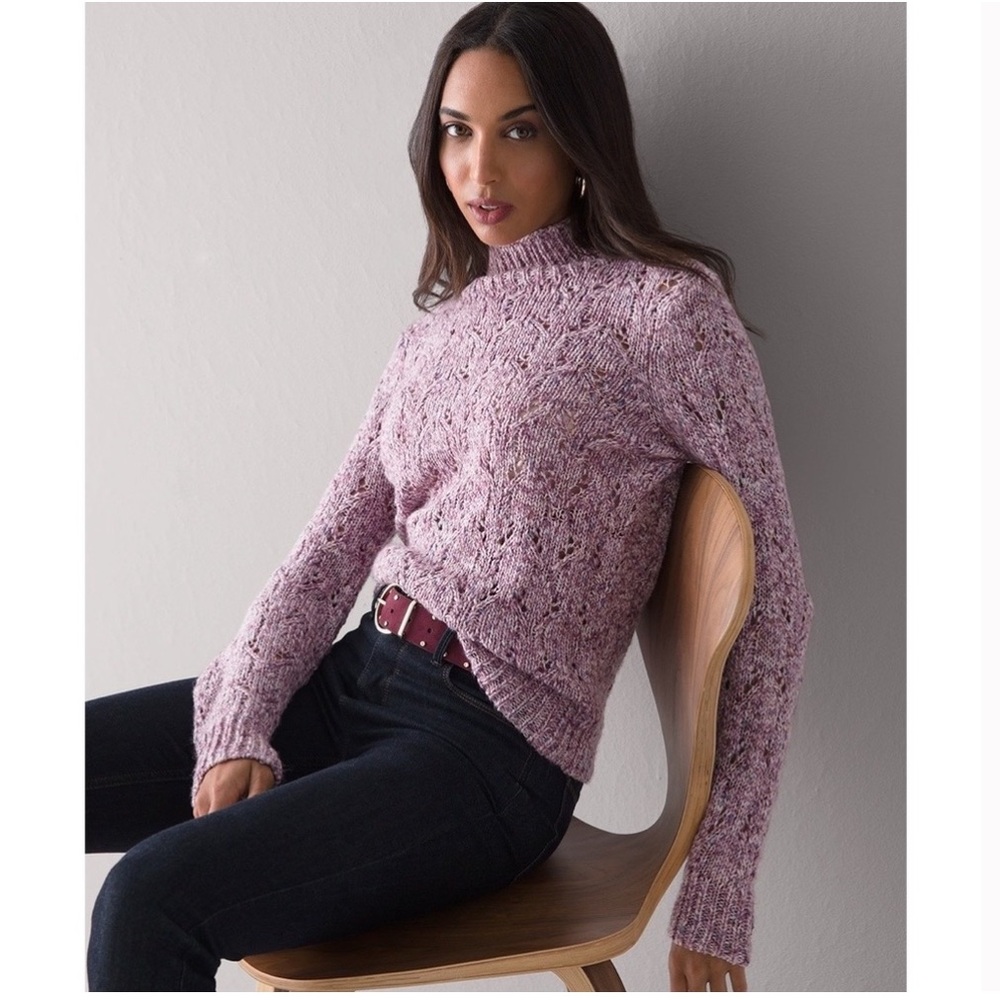 WHBM MOCKNECK PULLOVER SWEATER - Picture 3 of 3